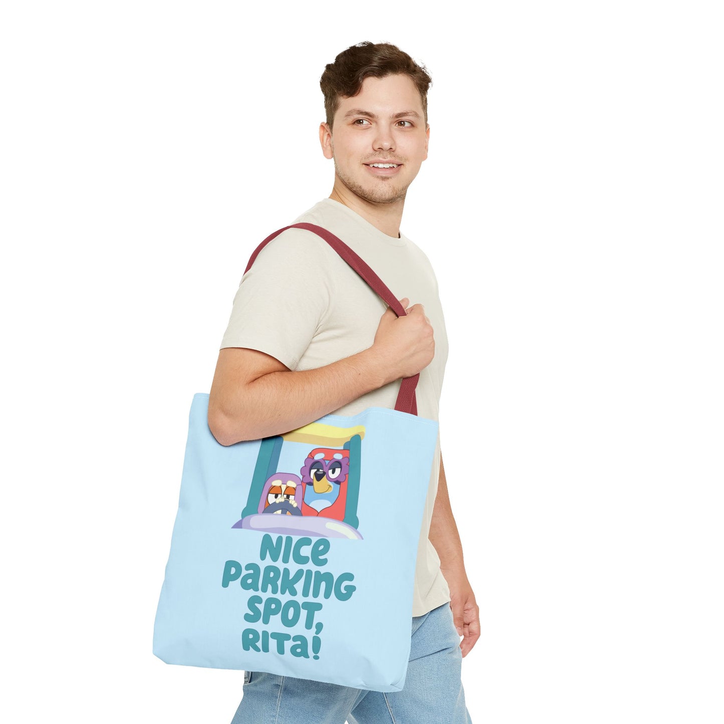 Bluey Tote Bag – “Nice Parking Spot, Rita” with Grannies