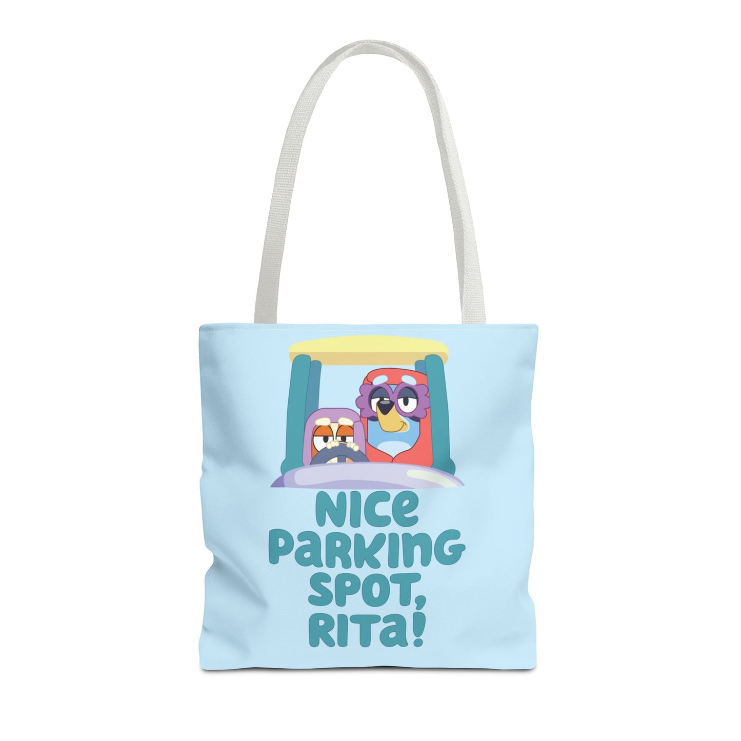 Bluey Tote Bag – “Nice Parking Spot, Rita” with Grannies