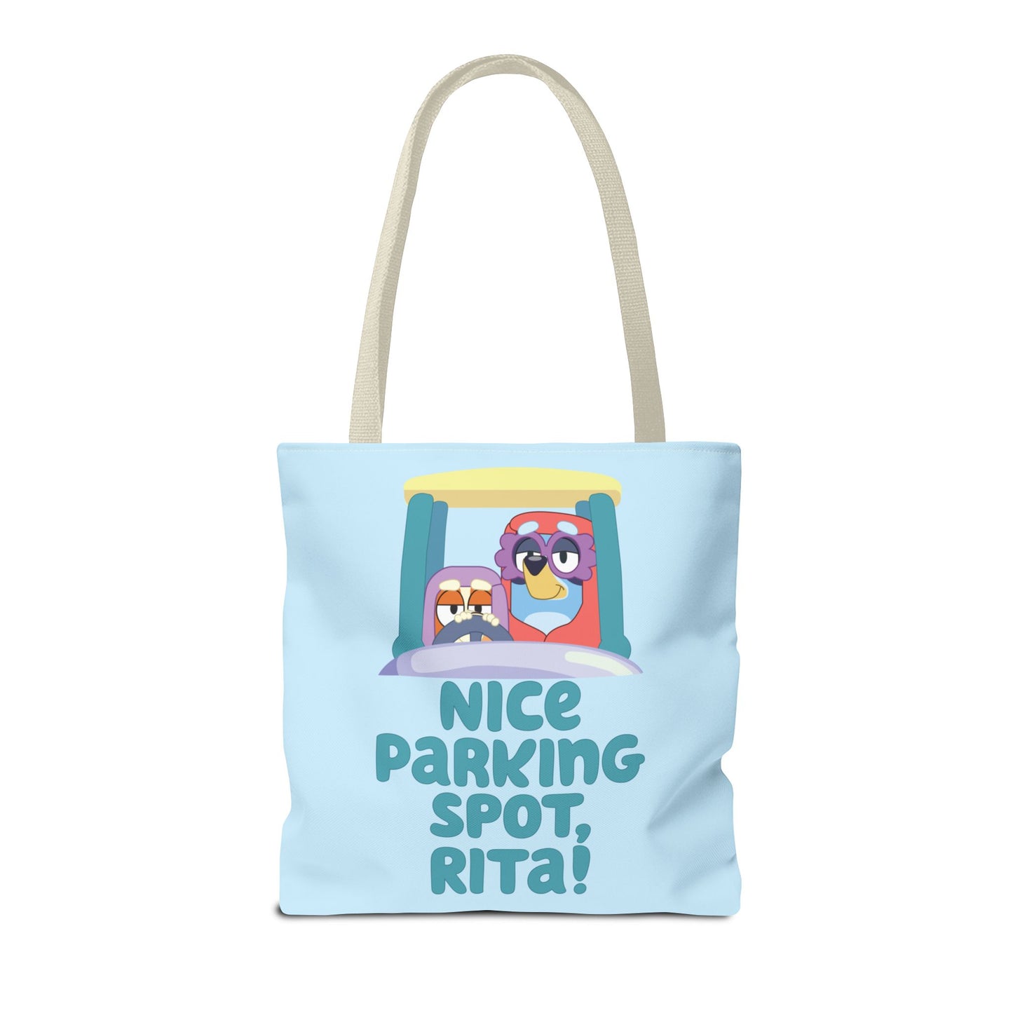Bluey Tote Bag – “Nice Parking Spot, Rita” with Grannies
