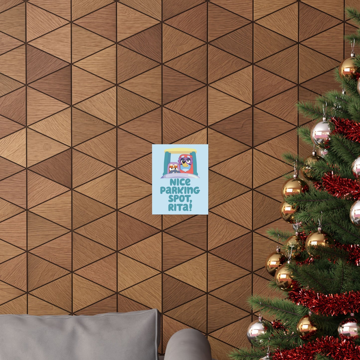 “Nice Parking Spot, Rita” Matte Vertical Poster – Bluey Grannies