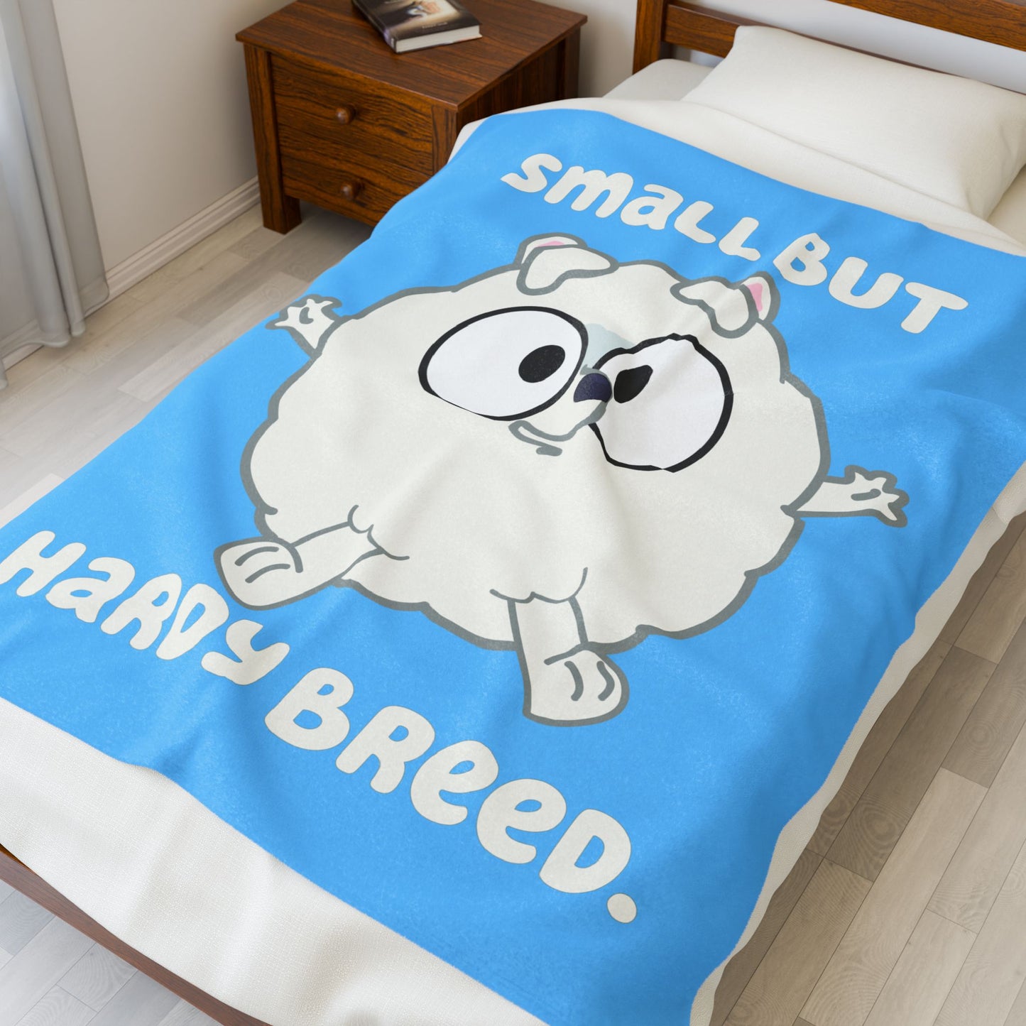 Bluey Pom Pom Plush Blanket – Small But Hardy Breed Cozy Throw