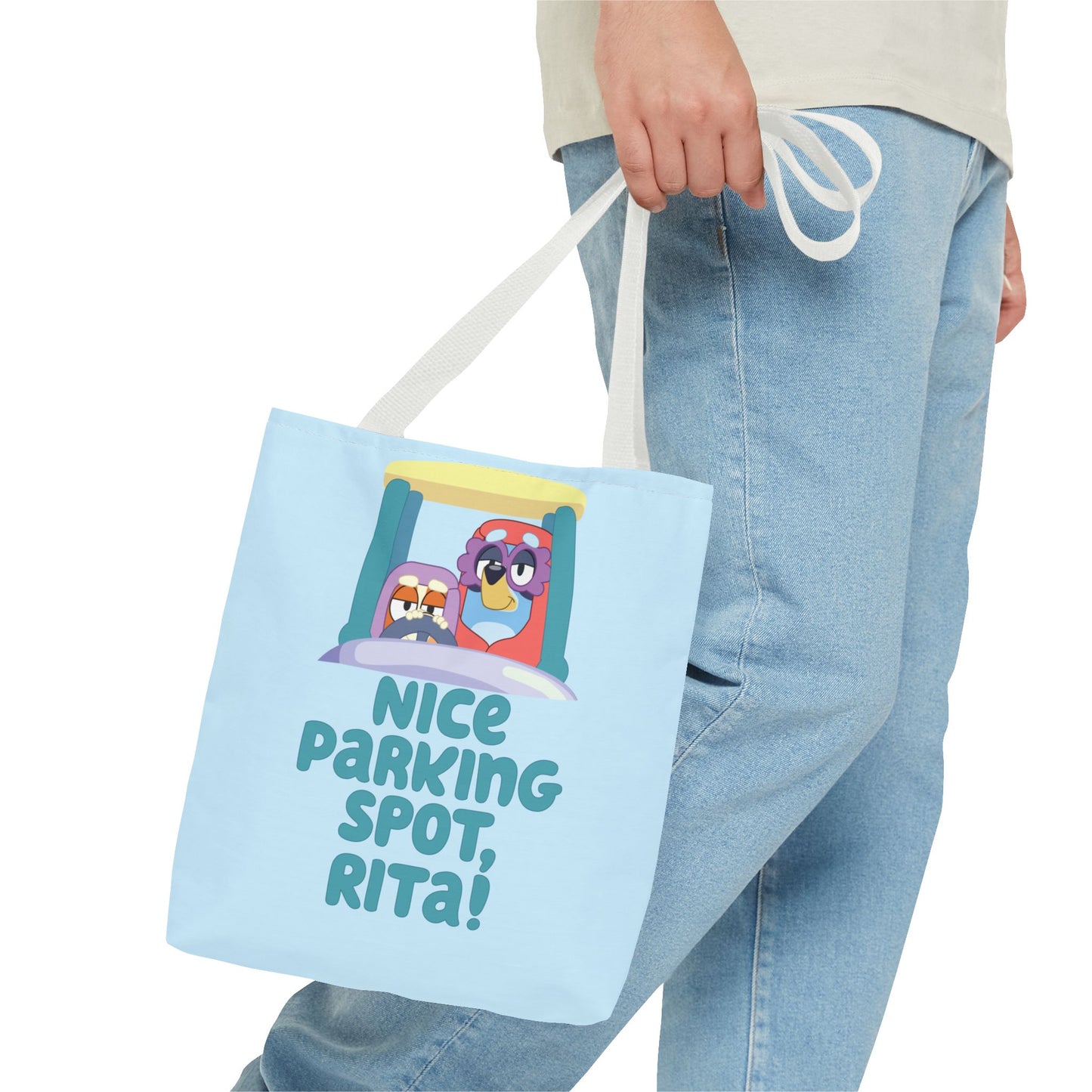 Bluey Tote Bag – “Nice Parking Spot, Rita” with Grannies