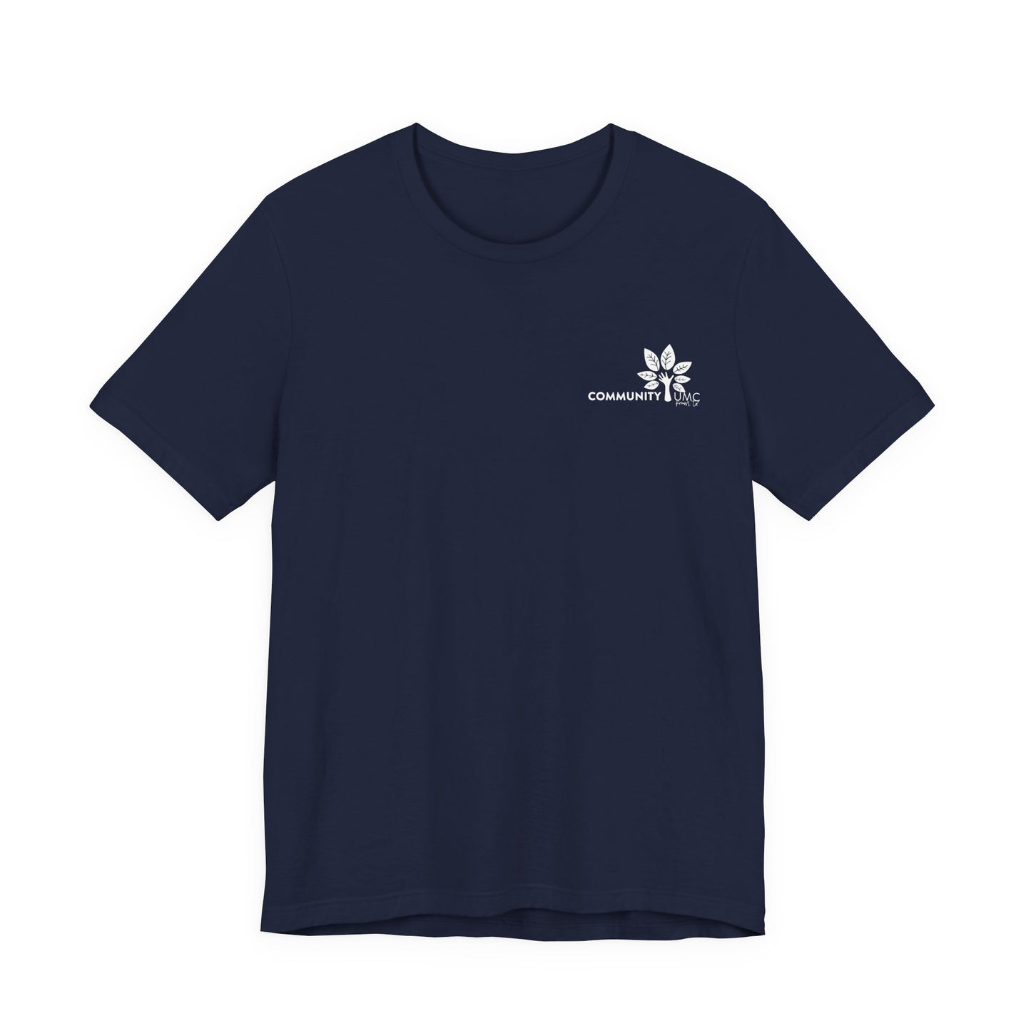 Young, Scrappy, and Churchy Tee for Community UMC of Krum - Unisex Jersey Short Sleeve