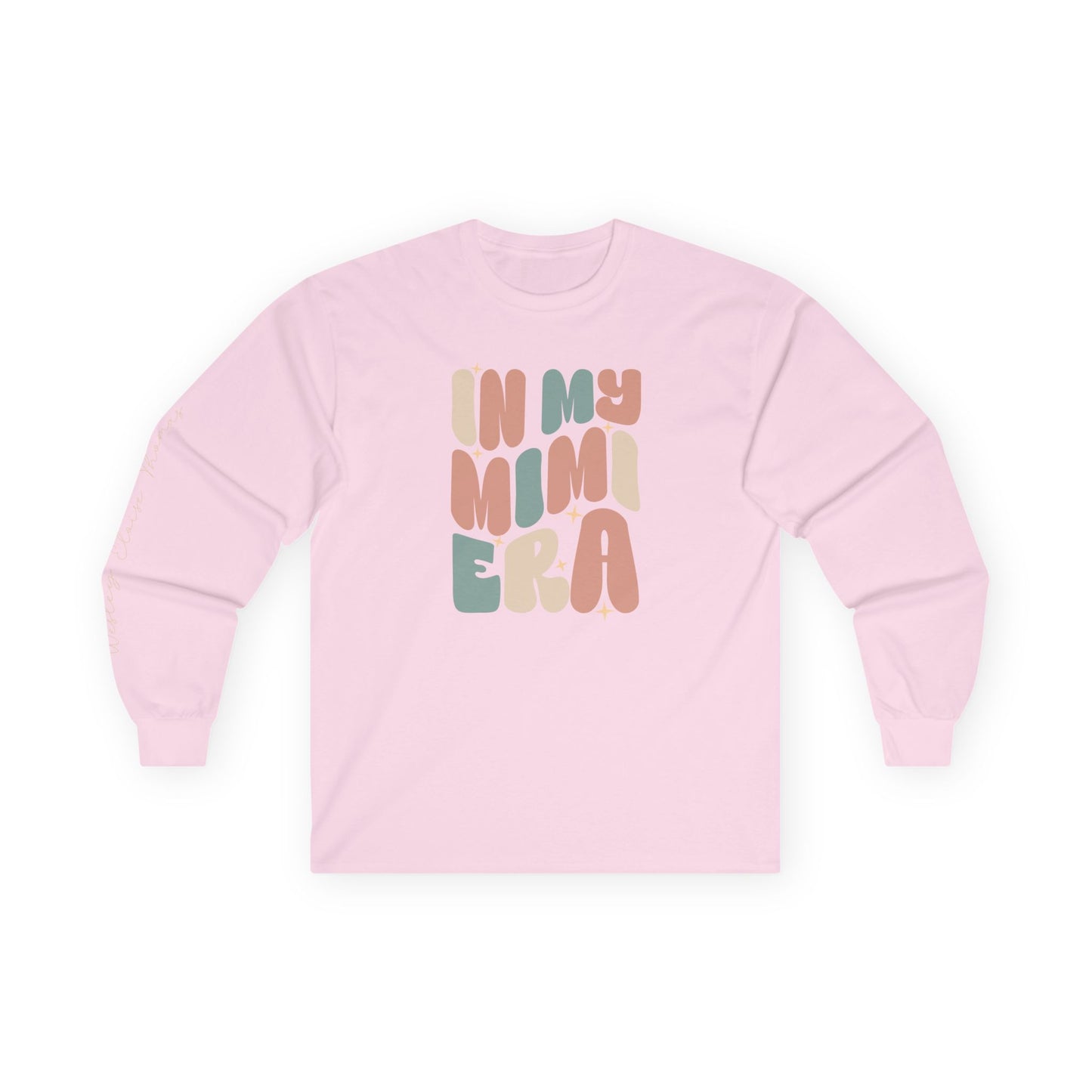 Personalized Long Sleeve Tee – Kids’ Names on Sleeve for Mimi