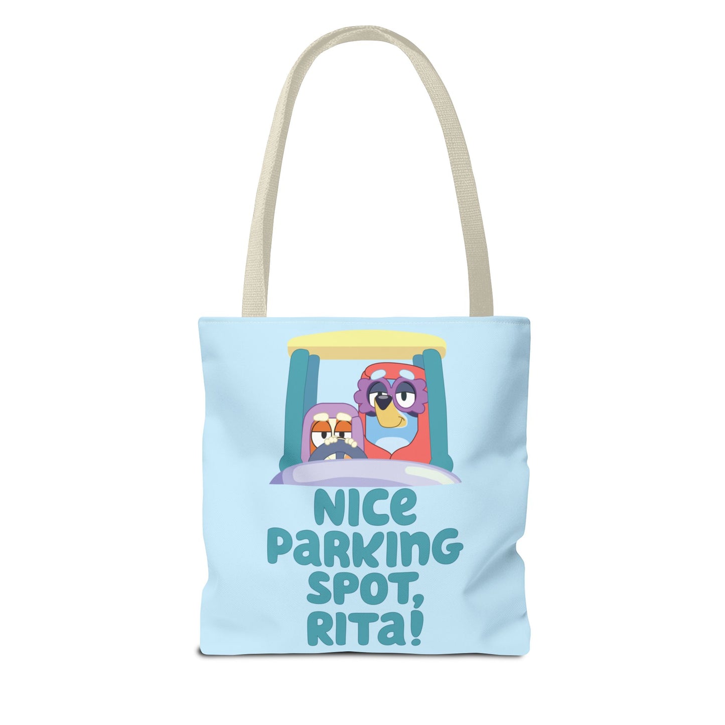 Bluey Tote Bag – “Nice Parking Spot, Rita” with Grannies