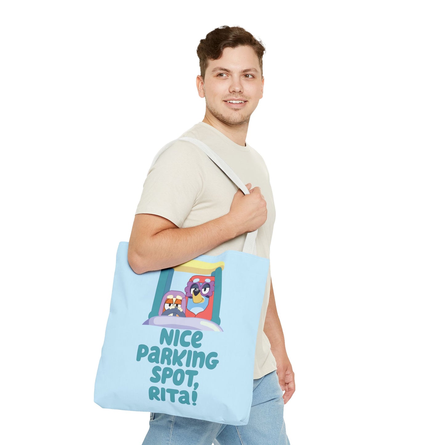 Bluey Tote Bag – “Nice Parking Spot, Rita” with Grannies