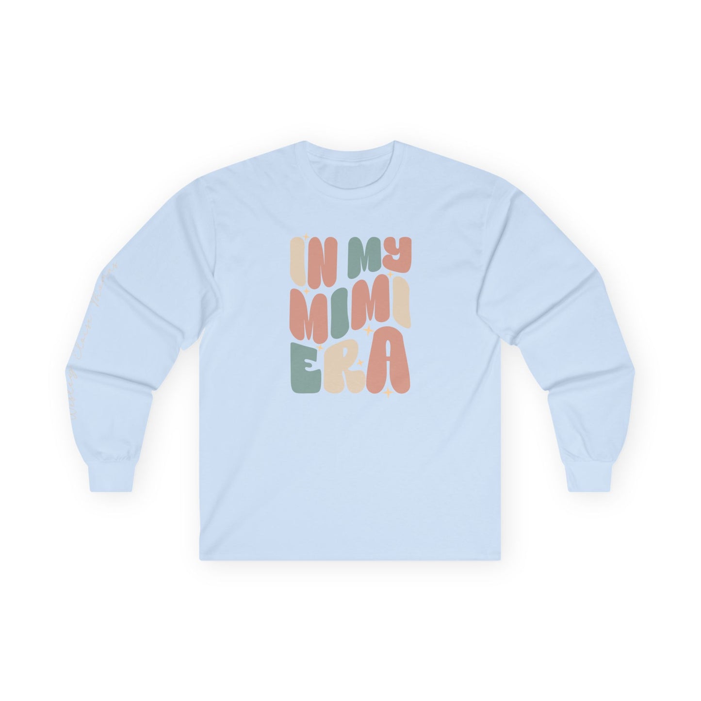 Personalized Long Sleeve Tee – Kids’ Names on Sleeve for Mimi