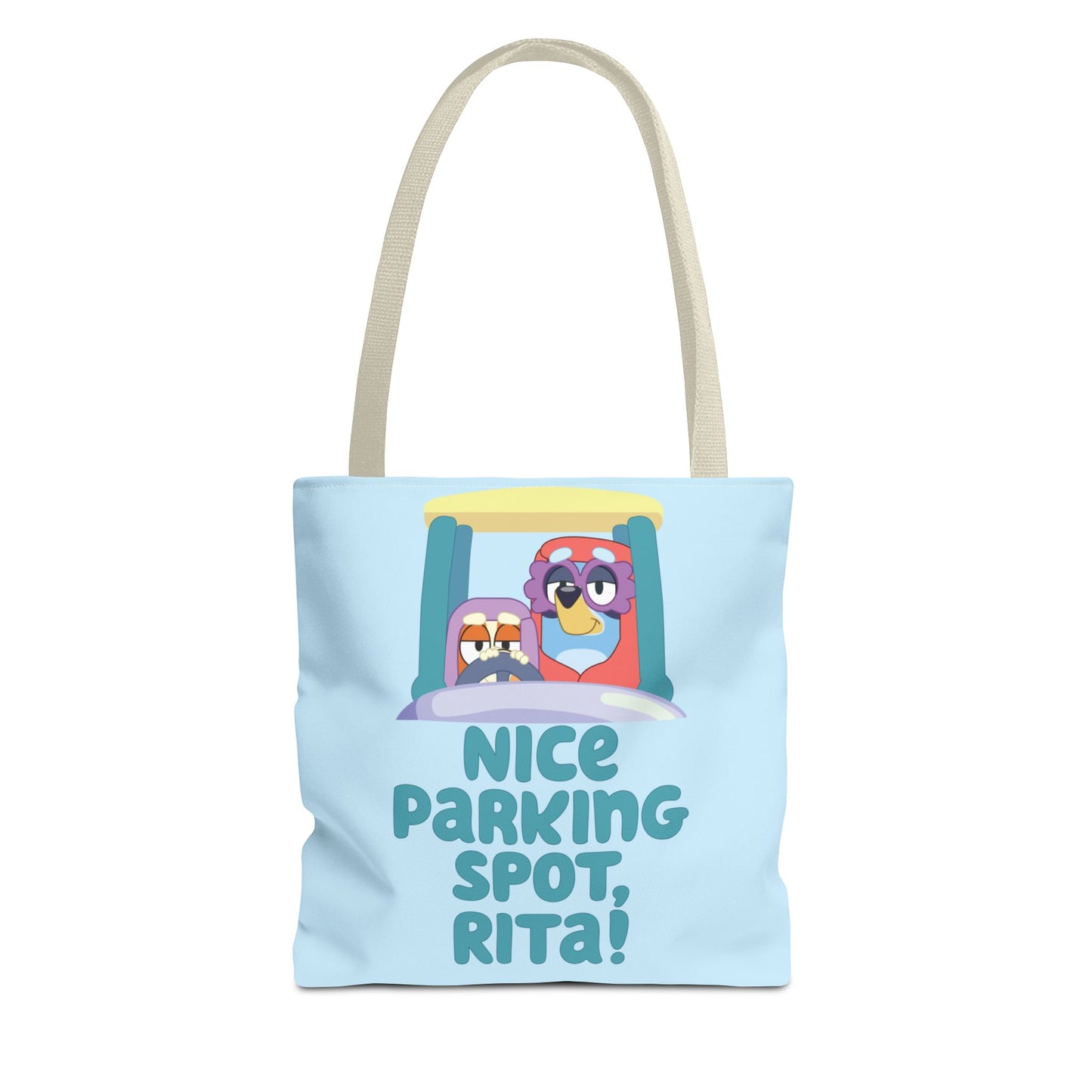 Bluey Tote Bag – “Nice Parking Spot, Rita” with Grannies
