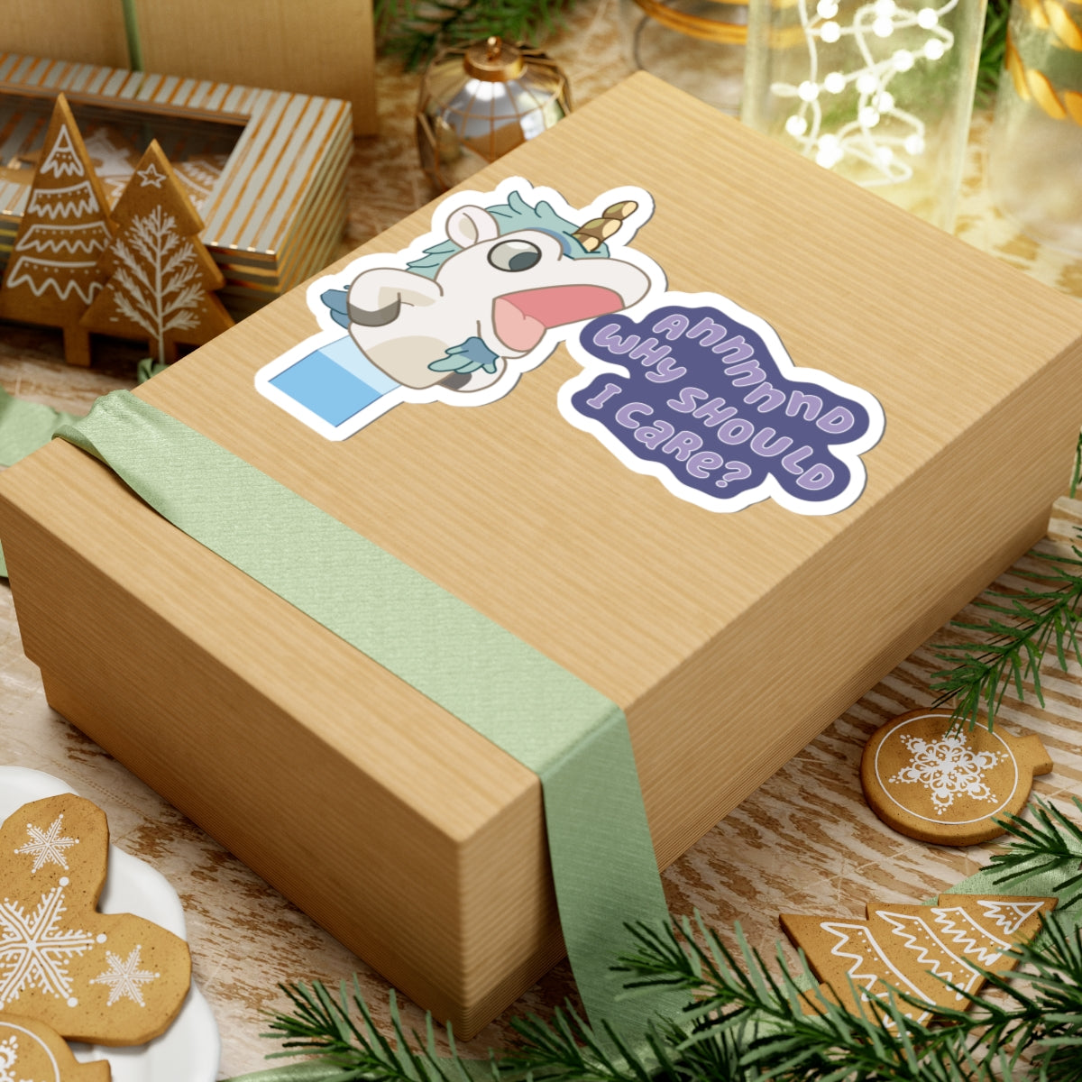 Bluey Unicorse Sticker  – “Annnnd Why Should I Care?”