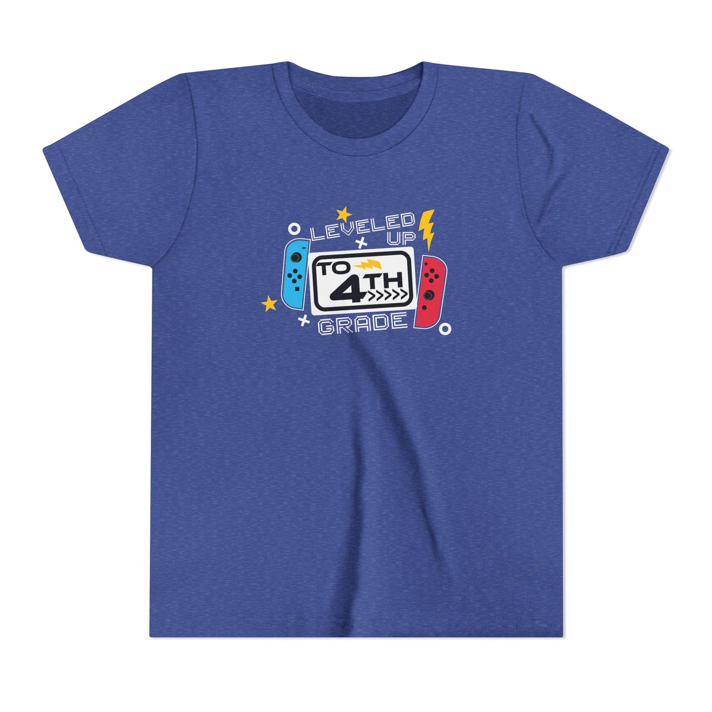 Leveled Up to 4th Grade Youth Tee