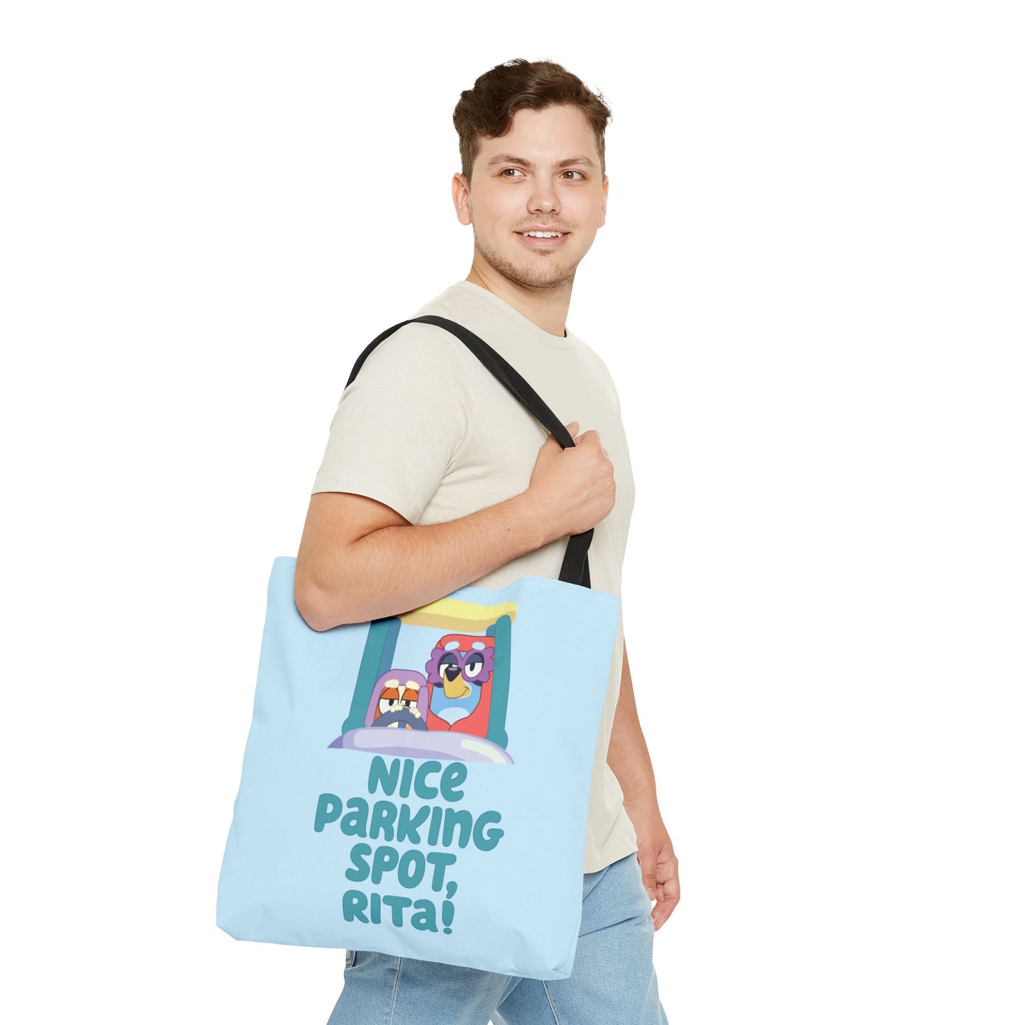 Bluey Tote Bag – “Nice Parking Spot, Rita” with Grannies