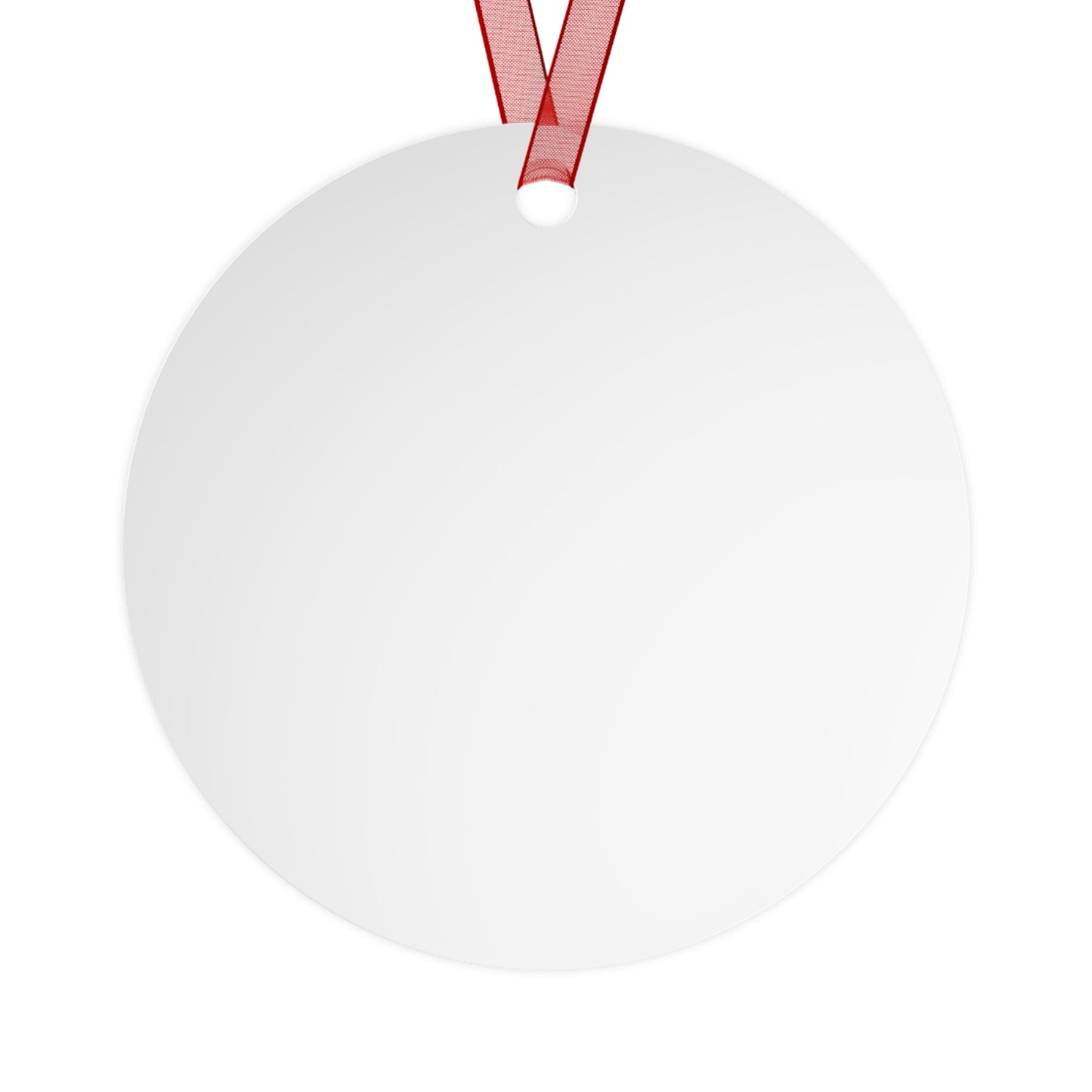 “The Weary World Rejoices” Metal Christmas Ornament – Religious Holiday Decor